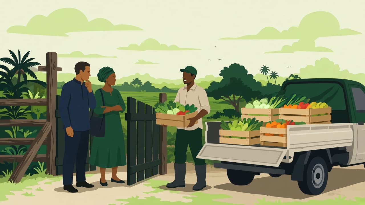 Agricultural buyers and produce off-takers illustration